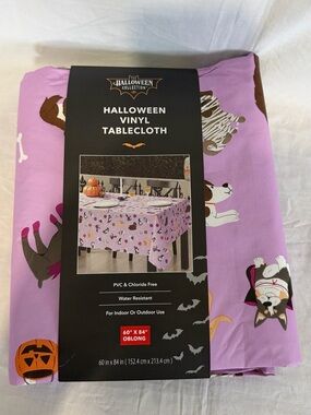 Halloween Vinyl Tablecloth - Lavender